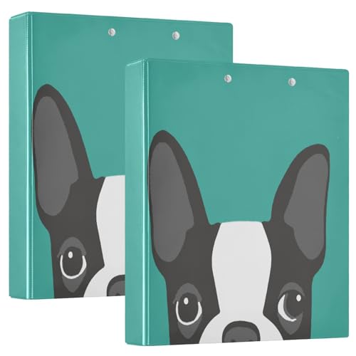 Quteprint Ringbuch mit 3 Ringen, Boston Terrier Hund, 3,8 cm, runder Ringordner mit 3 transparenten Innentaschen, Ordner-Organizer mit Klemmbrett für Büro, Zuhause, Schule, hält 200 Blatt, 1 Packung Quteprint Ringbuch mit 3 Ringen, Boston Terrier Hund, 3,8 cm, runder Ringordner mit 3 transparenten Innentaschen, Ordner-Organizer mit Klemmbrett für Büro, Zuhause, Schule, hält 200 Blatt, 1 Packung von Quteprint