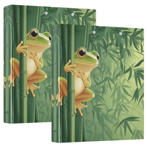 Quteprint Ringbuch mit 3 Ringen, Cartoon-Froschwald, 3,8 cm, rund, mit 3 transparenten Taschen, Klemmbrett und hält 200 Blatt für Büro/Schule/Zuhause Quteprint Ringbuch mit 3 Ringen, Cartoon-Froschwald, 3,8 cm, rund, mit 3 transparenten Taschen, Klemmbrett und hält 200 Blatt für Büro/Schule/Zuhause von Quteprint
