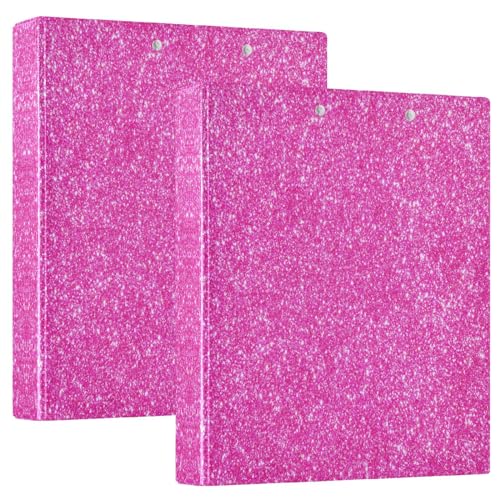 Quteprint Ringbuch mit 3 Ringen, Glitzer-Rosa, Galaxie-Stern, 3,8 cm, runder Ringordner mit 3 transparenten Innentaschen, Ordner-Organizer mit Klemmbrett für Büro, Zuhause, Schule, hält 200 Blatt, 2 Quteprint Ringbuch mit 3 Ringen, Glitzer-Rosa, Galaxie-Stern, 3,8 cm, runder Ringordner mit 3 transparenten Innentaschen, Ordner-Organizer mit Klemmbrett für Büro, Zuhause, Schule, hält 200 Blatt, 2 von Quteprint