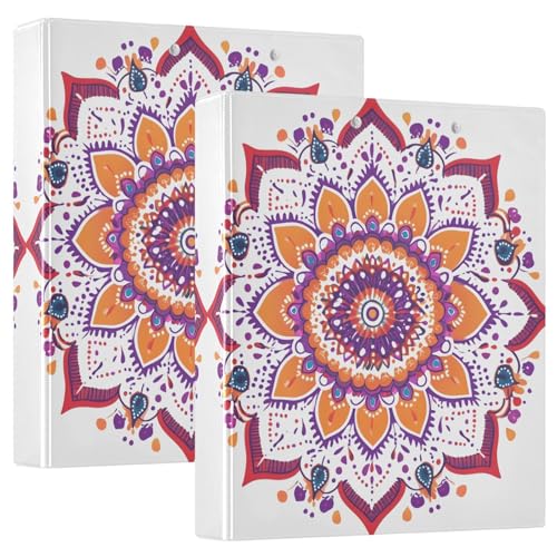 Quteprint Ringbuch mit 3 Ringen, Hippie-Mandala, 3,8 cm, rund, mit 3 transparenten Taschen, Klemmbrett und hält 200 Blatt für Büro/Schule/Zuhause Quteprint Ringbuch mit 3 Ringen, Hippie-Mandala, 3,8 cm, rund, mit 3 transparenten Taschen, Klemmbrett und hält 200 Blatt für Büro/Schule/Zuhause von Quteprint