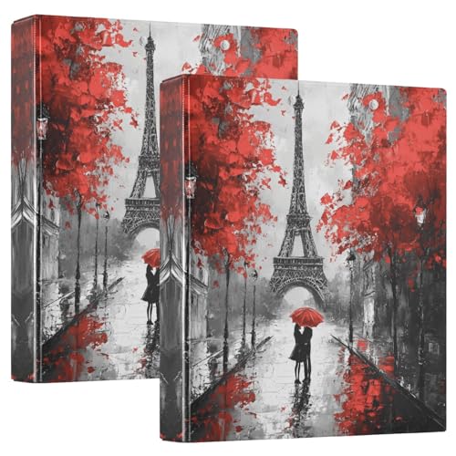Quteprint Ringbuch mit 3 Ringen, Motiv: Paris Eiffelturm, 3,8 cm, runder Ringordner mit 3 transparenten Taschen, Klemmbrett und hält 200 Blatt für Büro/Schule/Zuhause Quteprint Ringbuch mit 3 Ringen, Motiv: Paris Eiffelturm, 3,8 cm, runder Ringordner mit 3 transparenten Taschen, Klemmbrett und hält 200 Blatt für Büro/Schule/Zuhause von Quteprint
