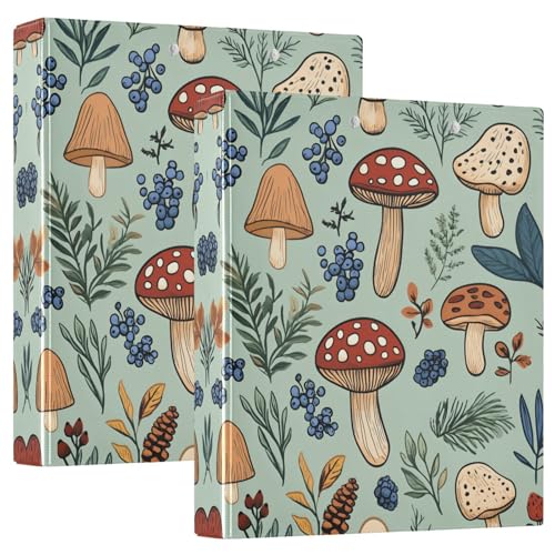 Quteprint Ringbuch mit 3 Ringen, Pflanzenblätter, Pilz, 3,8 cm, rund, mit 3 transparenten Taschen, Klemmbrett und hält 200 Blatt, für Büro/Schule/Zuhause Quteprint Ringbuch mit 3 Ringen, Pflanzenblätter, Pilz, 3,8 cm, rund, mit 3 transparenten Taschen, Klemmbrett und hält 200 Blatt, für Büro/Schule/Zuhause von Quteprint