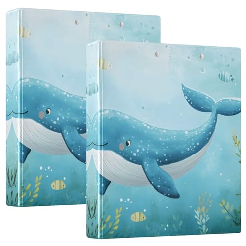 Quteprint Ringbuch mit 3 Ringen, Unterwassertiere, Walfisch, 3,8 cm, rund, mit 3 transparenten Taschen, Klemmbrett und hält 200 Blatt für Büro/Schule/Zuhause Quteprint Ringbuch mit 3 Ringen, Unterwassertiere, Walfisch, 3,8 cm, rund, mit 3 transparenten Taschen, Klemmbrett und hält 200 Blatt für Büro/Schule/Zuhause von Quteprint