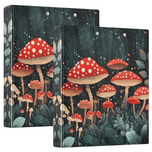 Quteprint Ringbuch mit 3 Ringen, Waldrote Pilze, Punkte, 3,8 cm, rund, mit 3 transparenten Taschen, Klemmbrett und hält 200 Blatt, für Büro/Schule/Zuhause Quteprint Ringbuch mit 3 Ringen, Waldrote Pilze, Punkte, 3,8 cm, rund, mit 3 transparenten Taschen, Klemmbrett und hält 200 Blatt, für Büro/Schule/Zuhause von Quteprint