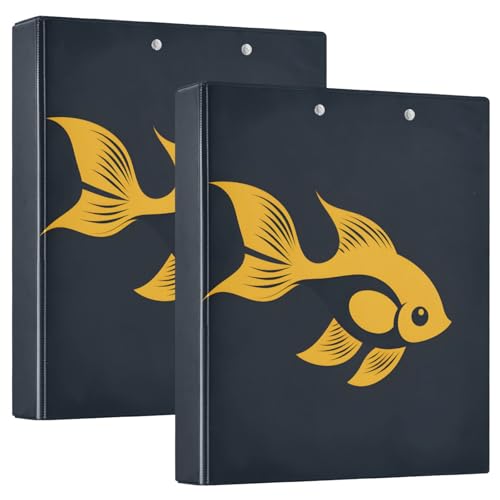 Quteprint Ringbuch mit 3 Ringen, abstraktes Goldfisch-Muster, 3,8 cm, runder Ringordner mit 3 transparenten Taschen, Klemmbrett und hält 200 Blatt für Büro/Schule/Zuhause Quteprint Ringbuch mit 3 Ringen, abstraktes Goldfisch-Muster, 3,8 cm, runder Ringordner mit 3 transparenten Taschen, Klemmbrett und hält 200 Blatt für Büro/Schule/Zuhause von Quteprint