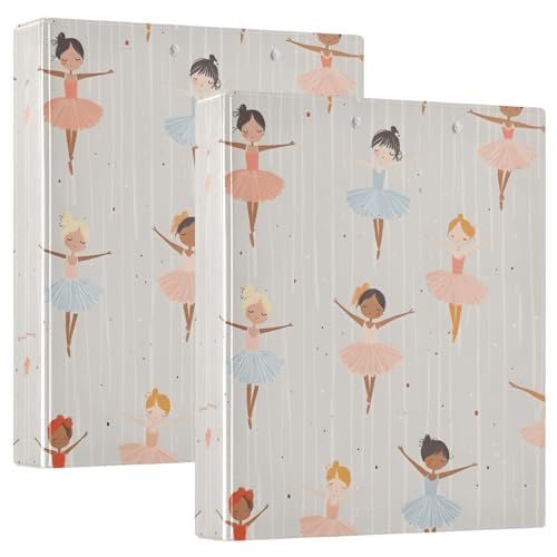 Quteprint Ringbuch mit 3 Ringen, buntes Balletttänzer-Muster, 3,8 cm, runder Ringordner mit 3 transparenten Taschen, Klemmbrett und Platz für 200 Blatt für Büro/Schule/Zuhause Quteprint Ringbuch mit 3 Ringen, buntes Balletttänzer-Muster, 3,8 cm, runder Ringordner mit 3 transparenten Taschen, Klemmbrett und Platz für 200 Blatt für Büro/Schule/Zuhause von Quteprint
