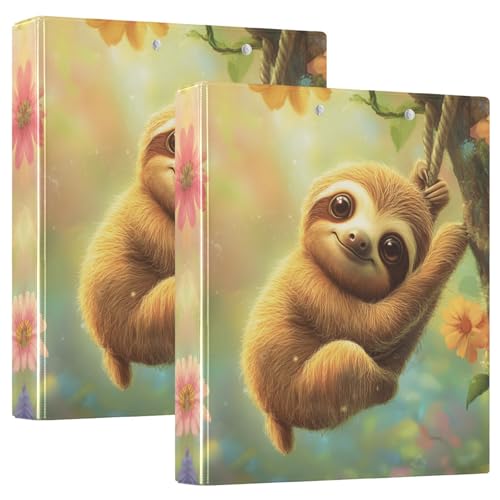 Quteprint Ringbuch mit 3 Ringen, niedlicher Faultier-Baum, 3,8 cm, runder Ringordner mit 3 transparenten Taschen, Klemmbrett und hält 200 Blatt für Büro/Schule/Zuhause Quteprint Ringbuch mit 3 Ringen, niedlicher Faultier-Baum, 3,8 cm, runder Ringordner mit 3 transparenten Taschen, Klemmbrett und hält 200 Blatt für Büro/Schule/Zuhause von Quteprint