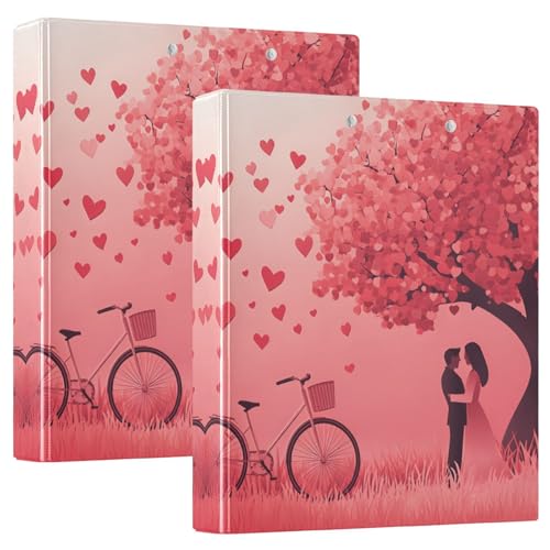 Quteprint Ringbuch mit 3 Ringen, romantischer Liebesbaum, 3,8 cm, runder Ringordner mit 3 transparenten Taschen, Klemmbrett und hält 200 Blatt für Büro/Schule/Zuhause Quteprint Ringbuch mit 3 Ringen, romantischer Liebesbaum, 3,8 cm, runder Ringordner mit 3 transparenten Taschen, Klemmbrett und hält 200 Blatt für Büro/Schule/Zuhause von Quteprint