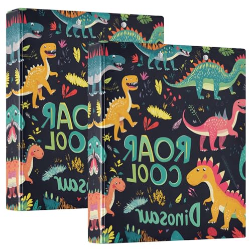 Quteprint Ringbuch mit 3 Ringen, verschiedene coole Dinosaurier, 3,8 cm, runder Ringordner mit 3 transparenten Taschen, Klemmbrett und hält 200 Blatt für Büro/Schule/Zuhause Quteprint Ringbuch mit 3 Ringen, verschiedene coole Dinosaurier, 3,8 cm, runder Ringordner mit 3 transparenten Taschen, Klemmbrett und hält 200 Blatt für Büro/Schule/Zuhause von Quteprint