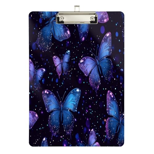 Quteprint Summer Butterfly Leuchtendes Acryl-Klemmbrett, 22,9 x 31,8 cm, transparentes, kratzfestes Klemmbrett mit (silberfarbenem Metallclip und Wandhaken, 0,6 cm dick, für Büro, Klassenzimmer Quteprint Summer Butterfly Leuchtendes Acryl-Klemmbrett, 22,9 x 31,8 cm, transparentes, kratzfestes Klemmbrett mit (silberfarbenem Metallclip und Wandhaken, 0,6 cm dick, für Büro, Klassenzimmer von Quteprint