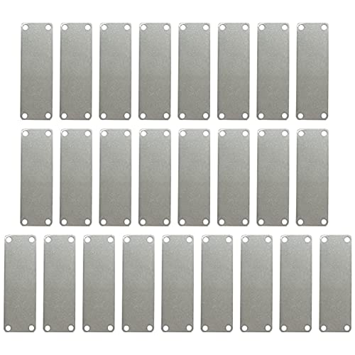 Qutsvosh 25 Stück Edelstahl-Gravur--Etiketten, rechteckige Stanzrohlinge mit 4 Löchern, 2,5 x 7,6 cm Qutsvosh 25 Stück Edelstahl-Gravur--Etiketten, rechteckige Stanzrohlinge mit 4 Löchern, 2,5 x 7,6 cm von Qutsvosh