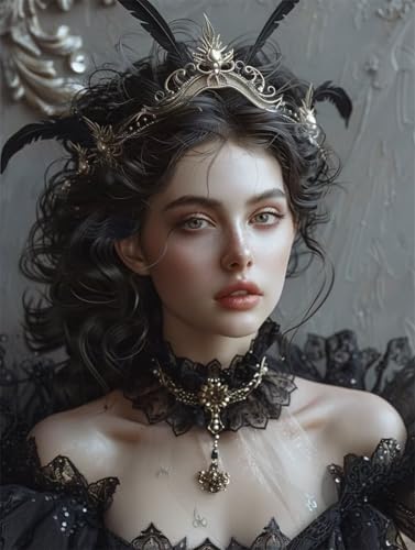 DIY 5D Diamant Malerei Set Bohren Voll Elegante Gothic Prinzessin Bild Diamond Painting Crystal Strass Diamant Gemälde Arts Craft Perfekt Für Entspannung Und Wand Decor Rund Drill 55x75cm AA1238 DIY 5D Diamant Malerei Set Bohren Voll Elegante Gothic Prinzessin Bild Diamond Painting Crystal Strass Diamant Gemälde Arts Craft Perfekt Für Entspannung Und Wand Decor Rund Drill 55x75cm AA1238 von Quxaoqiao