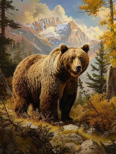 DIY 5D Diamant Malerei Set Bohren Voll Grizzly Bear Mountains Bäume Bild Diamond Painting Crystal Strass Diamant Gemälde Arts Craft Perfekt Für Entspannung Und Wand Decor Platz Drill 45x60cm AC1591 DIY 5D Diamant Malerei Set Bohren Voll Grizzly Bear Mountains Bäume Bild Diamond Painting Crystal Strass Diamant Gemälde Arts Craft Perfekt Für Entspannung Und Wand Decor Platz Drill 45x60cm AC1591 von Quxaoqiao