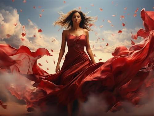 DIY 5D Erwachsene und Anfänger Diamant Malerei Set Bohren Voll Rotes Kleid Für Damen Bild Diamond Painting Gemälde Arts Craft Perfekt Für Entspannung Und Wand Decor Platz Drill 45x60cm AB0865 DIY 5D Erwachsene und Anfänger Diamant Malerei Set Bohren Voll Rotes Kleid Für Damen Bild Diamond Painting Gemälde Arts Craft Perfekt Für Entspannung Und Wand Decor Platz Drill 45x60cm AB0865 von Quxaoqiao
