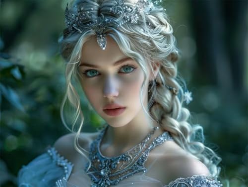 Erwachsene Diamond Painting DIY 5D Voll Bohren Set Elegante Edle Prinzessin Bild Diamant Gemälde Diamant Malerei Arts Craft Perfekt Für Entspannung Und Decor Quadratischer Diamant 25x35cm AE2212 von Quxaoqiao