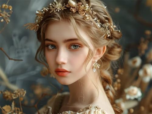 Erwachsene Diamond Painting DIY 5D Voll Bohren Set Elegante Edle Prinzessin Bild Diamant Gemälde Diamant Malerei Arts Craft Perfekt Für Entspannung Und Decor Quadratischer Diamant 55x75cm AE2215 von Quxaoqiao