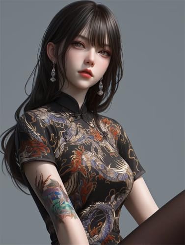 Erwachsene und Anfänger Diamond Painting DIY 5D Voll Bohren Set Anime Schönes Mädchen Bild Diamant Gemälde Diamant Malerei Arts Craft Perfekt Für Entspannung Und Decor Runder Diamant 35x45cm AE0009 von Quxaoqiao