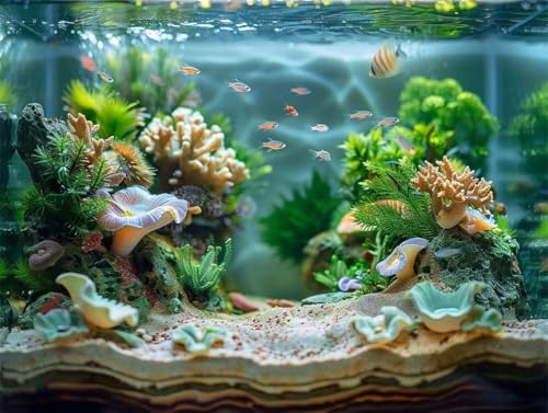Erwachsene und Anfänger Diamond Painting DIY 5D Voll Bohren Set Aquarium Mit Meerblick Bild Diamant Gemälde Diamant Malerei Arts Craft Perfekt Für Entspannung Und Decor Runder Diamant 45x60cm AE0909 von Quxaoqiao