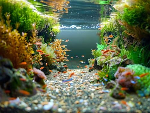Erwachsene und Anfänger Diamond Painting DIY 5D Voll Bohren Set Aquarium Mit Meerblick Bild Diamant Gemälde Diamant Malerei Arts Craft Perfekt Für Entspannung Und Decor Runder Diamant 85x115cm AE0916 von Quxaoqiao
