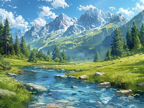 Erwachsene und Anfänger Diamond Painting DIY 5D Voll Bohren Set Gebirgsbäche Bild Diamant Gemälde Diamant Malerei Arts Craft Perfekt Für Entspannung Und Wand Decor Runder Diamant 35x45cm AE0385 Erwachsene und Anfänger Diamond Painting DIY 5D Voll Bohren Set Gebirgsbäche Bild Diamant Gemälde Diamant Malerei Arts Craft Perfekt Für Entspannung Und Wand Decor Runder Diamant 35x45cm AE0385 von Quxaoqiao