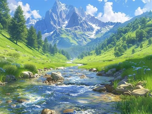 Erwachsene und Anfänger Diamond Painting DIY 5D Voll Bohren Set Gebirgsbäche Bild Diamant Gemälde Diamant Malerei Arts Craft Perfekt Für Entspannung Und Wand Decor Runder Diamant 45x60cm AE0384 Erwachsene und Anfänger Diamond Painting DIY 5D Voll Bohren Set Gebirgsbäche Bild Diamant Gemälde Diamant Malerei Arts Craft Perfekt Für Entspannung Und Wand Decor Runder Diamant 45x60cm AE0384 von Quxaoqiao