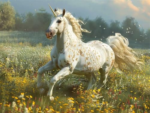 Erwachsene und Anfänger Diamond Painting DIY 5D Voll Bohren Set Heiliges Einhorn Bild Diamant Gemälde Diamant Malerei Arts Craft Perfekt Für Entspannung Und Wand Decor Runder Diamant 100x130cm AE0904 von Quxaoqiao