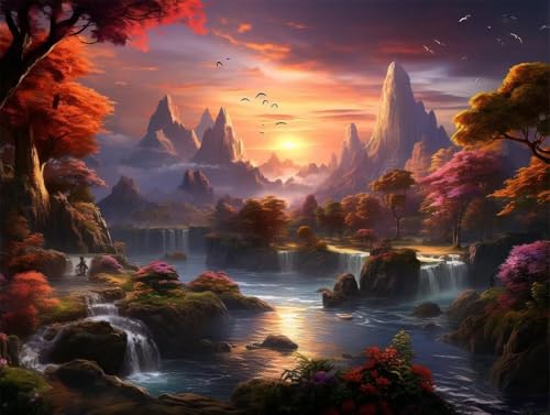 Quxaoqiao Erwachsene Diamond Painting DIY 5D Voll Bohren Set Landschaft Sonnenuntergang Bild Diamant Gemälde Diamant Malerei Arts Craft Perfekt Für Entspannung Und Decor Runder Diamant 55x75cm AE0907 Quxaoqiao Erwachsene Diamond Painting DIY 5D Voll Bohren Set Landschaft Sonnenuntergang Bild Diamant Gemälde Diamant Malerei Arts Craft Perfekt Für Entspannung Und Decor Runder Diamant 55x75cm AE0907 von Quxaoqiao