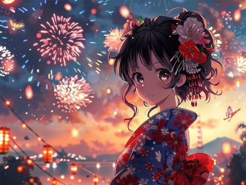 Quxaoqiao Erwachsene Diamond Painting DIY 5D Voll Bohren Set Süßes Anime Kimono Mädchen Bild Diamant Gemälde Diamant Malerei Arts Craft Perfekt Für Entspannung Und Decor Runder Diamant 35x45cm AE0607 Quxaoqiao Erwachsene Diamond Painting DIY 5D Voll Bohren Set Süßes Anime Kimono Mädchen Bild Diamant Gemälde Diamant Malerei Arts Craft Perfekt Für Entspannung Und Decor Runder Diamant 35x45cm AE0607 von Quxaoqiao