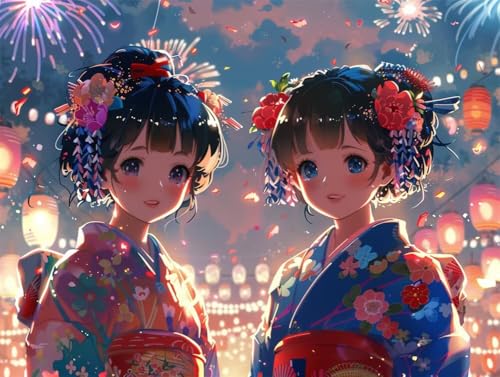 Quxaoqiao Erwachsene Diamond Painting DIY 5D Voll Bohren Set Süßes Anime Kimono Mädchen Bild Diamant Gemälde Diamant Malerei Arts Craft Perfekt Für Entspannung Und Decor Runder Diamant 45x60cm AE0612 Quxaoqiao Erwachsene Diamond Painting DIY 5D Voll Bohren Set Süßes Anime Kimono Mädchen Bild Diamant Gemälde Diamant Malerei Arts Craft Perfekt Für Entspannung Und Decor Runder Diamant 45x60cm AE0612 von Quxaoqiao