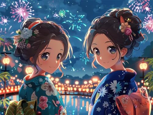 Quxaoqiao Erwachsene Diamond Painting DIY 5D Voll Bohren Set Süßes Anime Kimono Mädchen Bild Diamant Gemälde Diamant Malerei Arts Craft Perfekt Für Entspannung Und Decor Runder Diamant 55x75cm AE0609 Quxaoqiao Erwachsene Diamond Painting DIY 5D Voll Bohren Set Süßes Anime Kimono Mädchen Bild Diamant Gemälde Diamant Malerei Arts Craft Perfekt Für Entspannung Und Decor Runder Diamant 55x75cm AE0609 von Quxaoqiao