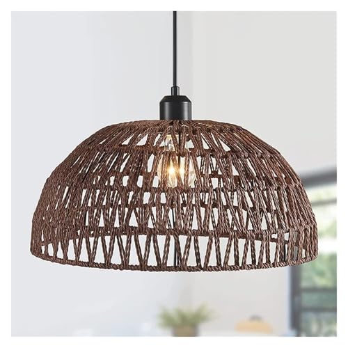 Lampenschirme aus Stoff Hanfseil gewebte Pendelleuchten Pastorales Restaurant Teestube Gasthaus Bar Schlafzimmer Rattan Innenbeleuchtung Lampenabdeckung Stoff Lampenschirm(Color 2,NO LIGHT BULB_30X16C Lampenschirme aus Stoff Hanfseil gewebte Pendelleuchten Pastorales Restaurant Teestube Gasthaus Bar Schlafzimmer Rattan Innenbeleuchtung Lampenabdeckung Stoff Lampenschirm(Color 2,NO LIGHT BULB_30X16C von QuxetlRyz