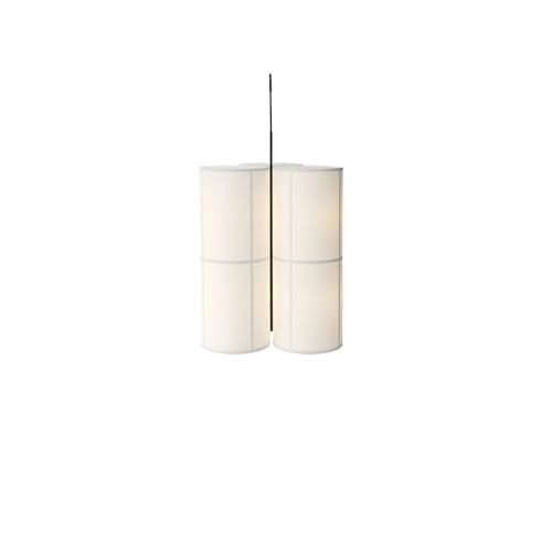 QuxetlRyz Lampenschirme aus Stoff Designer Pendelleuchte Vintage Stoff Lampenschirm Hängelampe Esszimmer Minimalistischer zylindrischer Kronleuchter Stoff Lampenschirm(3 Lamps Small,Cold Light) von QuxetlRyz