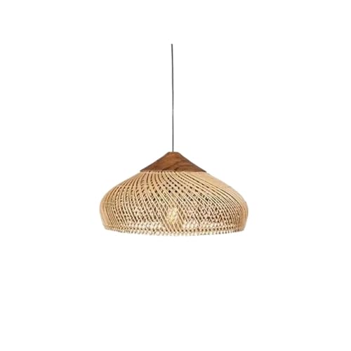 QuxetlRyz Lampenschirme aus Stoff Pendelleuchten Stil Holz Hängelampe for Shop Restaurant Dekoration Deckenleuchter Stoff Lampenschirm Lampenschirme for Tischlampen(Color 1) von QuxetlRyz