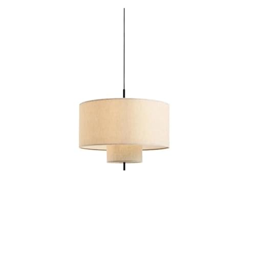 QuxetlRyz Lampenschirme aus Stoff Stoff Pendelleuchten Wohnzimmer Schlafzimmer Innenbeleuchtung Bauernhaus Hängelampen Lampenfassung Leuchten(Color 1,Warm White) von QuxetlRyz