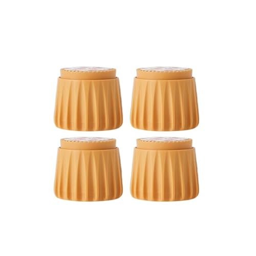 QuxetlRyz Möbelerhöhung 2/4 Stück Möbelbein-Booster-Pad, Bettstabilisator, Kopfteilstopper, Bettaufsteller, höhenverstellbar, Sofafüße, Bodenschutz(4Pc Yellow 5-8cm) von QuxetlRyz