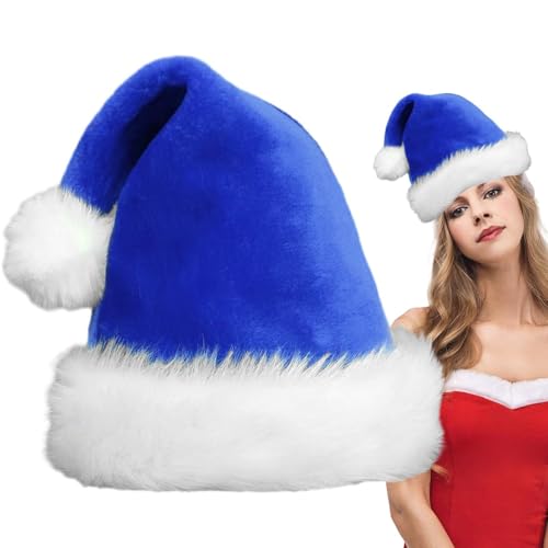 Quzente Weihnachtsmannmütze, Plüschkrempe, Unisex, warme Weihnachtsmütze, Geschenk für Kinder und Erwachsene, Zubehör Quzente Weihnachtsmannmütze, Plüschkrempe, Unisex, warme Weihnachtsmütze, Geschenk für Kinder und Erwachsene, Zubehör von Quzente