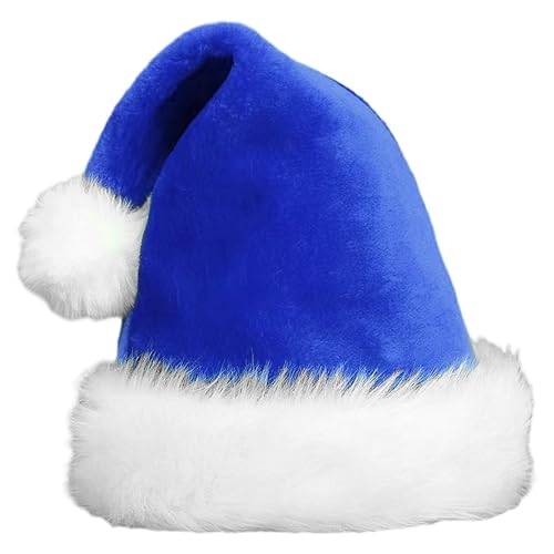 Quzente Weihnachtsmütze für Kinder, Plüschkrempe, Unisex, warme Weihnachtsmütze, Geschenk für Kinder und Erwachsene, Zubehör Quzente Weihnachtsmütze für Kinder, Plüschkrempe, Unisex, warme Weihnachtsmütze, Geschenk für Kinder und Erwachsene, Zubehör von Quzente