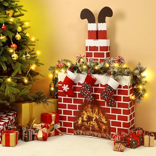 Quzzil Weihnachtsmann Kamin Schornstein Karton Riesiger roter Ziegelstein Karton 3D Kamin Fake Mittelstück für Weihnachten Party Hintergrund Dekoration 111,8 x 68,9 x 17,8 cm Quzzil Weihnachtsmann Kamin Schornstein Karton Riesiger roter Ziegelstein Karton 3D Kamin Fake Mittelstück für Weihnachten Party Hintergrund Dekoration 111,8 x 68,9 x 17,8 cm von Quzzil