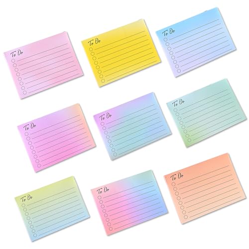 Qwrqwr 9 Farben To-Do-Liste Haftnotizblock Selbstklebende Klebezettel Bunt Linierte Notizzettel für Büro Schule Haftnotizen Set mit Blatt Haftnotizen Qwrqwr 9 Farben To-Do-Liste Haftnotizblock Selbstklebende Klebezettel Bunt Linierte Notizzettel für Büro Schule Haftnotizen Set mit Blatt Haftnotizen von Qwrqwr