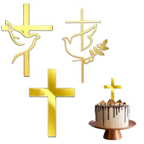 QwrqwrTortendeko Kommunion Personalisiert Taube Fisch Kuchen Deko Holz Tortenstecker Mädchen Junge ErstkommunionTorten Topper von Qwrqwr