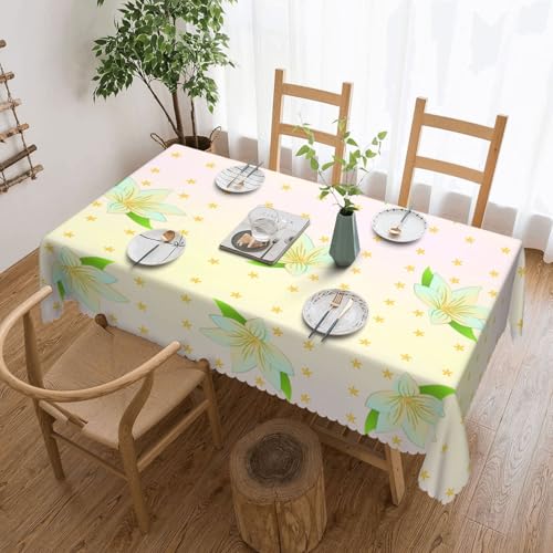Qwvbn Blooming Narzissen-Tischdecke, quadratisch, 137,2 x 183,9 cm, wasserdicht und knitterarm, geeignet für Esstische und Teetische Qwvbn Blooming Narzissen-Tischdecke, quadratisch, 137,2 x 183,9 cm, wasserdicht und knitterarm, geeignet für Esstische und Teetische von Qwvbn