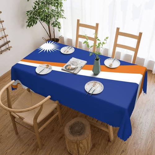 Qwvbn Quadratische Spitzen-Tischdecke mit Flagge der Marshallinseln, 137,2 x 183,9 cm, wasserdicht und knitterarm, geeignet für Esstische und Teetische Qwvbn Quadratische Spitzen-Tischdecke mit Flagge der Marshallinseln, 137,2 x 183,9 cm, wasserdicht und knitterarm, geeignet für Esstische und Teetische von Qwvbn