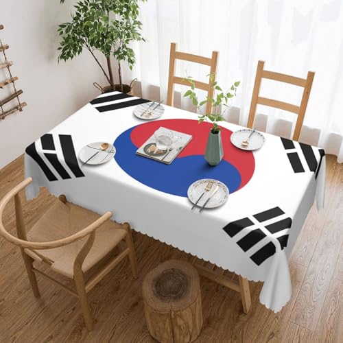 Qwvbn Quadratische Spitzen-Tischdecke mit Flagge der Republik Korea, 137,2 x 183,9 cm, wasserdicht und knitterarm, geeignet für Esstische und Teetische Qwvbn Quadratische Spitzen-Tischdecke mit Flagge der Republik Korea, 137,2 x 183,9 cm, wasserdicht und knitterarm, geeignet für Esstische und Teetische von Qwvbn