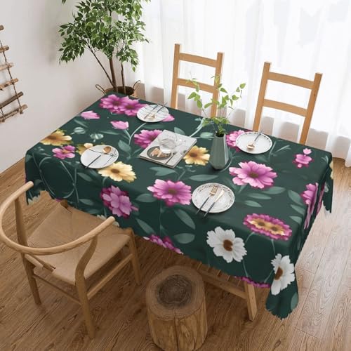 Qwvbn Quadratische Spitzen-Tischdecke mit schönen violetten Blumen, 137,2 x 183,9 cm, wasserdicht und knitterarm, geeignet für Esstische und Teetische Qwvbn Quadratische Spitzen-Tischdecke mit schönen violetten Blumen, 137,2 x 183,9 cm, wasserdicht und knitterarm, geeignet für Esstische und Teetische von Qwvbn
