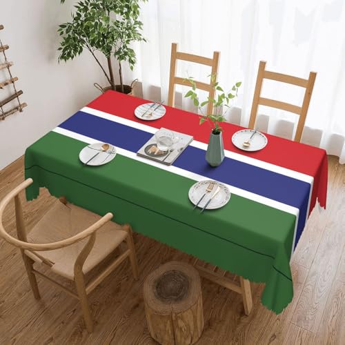 Qwvbn Quadratische Spitzentischdecke mit Flagge der Gambia, 137,2 x 183,9 cm, wasserdicht und knitterarm, geeignet für Esstische und Teetische Qwvbn Quadratische Spitzentischdecke mit Flagge der Gambia, 137,2 x 183,9 cm, wasserdicht und knitterarm, geeignet für Esstische und Teetische von Qwvbn