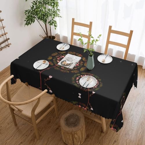 Qwvbn Quadratische Spitzentischdecke mit Löwenzahnmotiv, 137,2 x 182,9 cm, wasserdicht und knitterarm, geeignet für Esstische und Teetische Qwvbn Quadratische Spitzentischdecke mit Löwenzahnmotiv, 137,2 x 182,9 cm, wasserdicht und knitterarm, geeignet für Esstische und Teetische von Qwvbn
