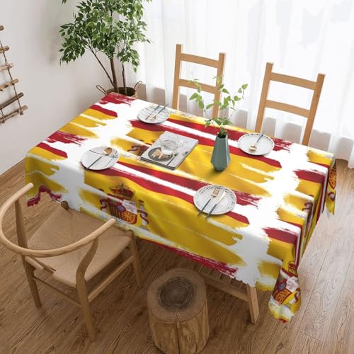 Qwvbn Quadratische Tischdecke mit Spanien-Flagge, 137,2 x 183,9 cm, wasserdicht und knitterarm, geeignet für Esstische und Teetische Qwvbn Quadratische Tischdecke mit Spanien-Flagge, 137,2 x 183,9 cm, wasserdicht und knitterarm, geeignet für Esstische und Teetische von Qwvbn