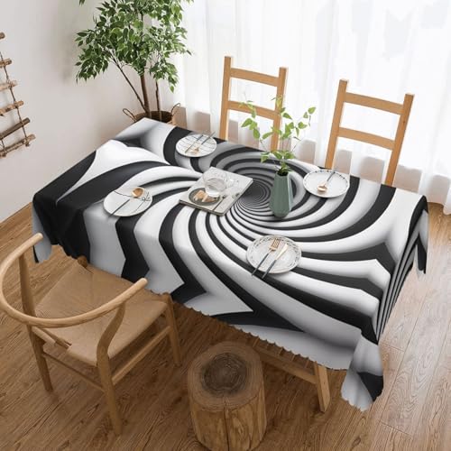 Qwvbn Quadratische Tischdecke mit Spiralspitze, 137,2 x 183,9 cm, wasserdicht und knitterarm, geeignet für Esstische und Teetische Qwvbn Quadratische Tischdecke mit Spiralspitze, 137,2 x 183,9 cm, wasserdicht und knitterarm, geeignet für Esstische und Teetische von Qwvbn