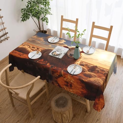 Qwvbn Quadratische Tischdecke mit australischem Schaf, 137,2 x 183,9 cm, wasserdicht und knitterarm, geeignet für Esstische und Teetische Qwvbn Quadratische Tischdecke mit australischem Schaf, 137,2 x 183,9 cm, wasserdicht und knitterarm, geeignet für Esstische und Teetische von Qwvbn