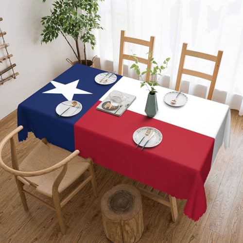 Qwvbn Tischdecke mit Texas-Flagge, quadratisch, 137,2 x 183,9 cm, wasserdicht und knitterarm, geeignet für Esstische und Teetische Qwvbn Tischdecke mit Texas-Flagge, quadratisch, 137,2 x 183,9 cm, wasserdicht und knitterarm, geeignet für Esstische und Teetische von Qwvbn
